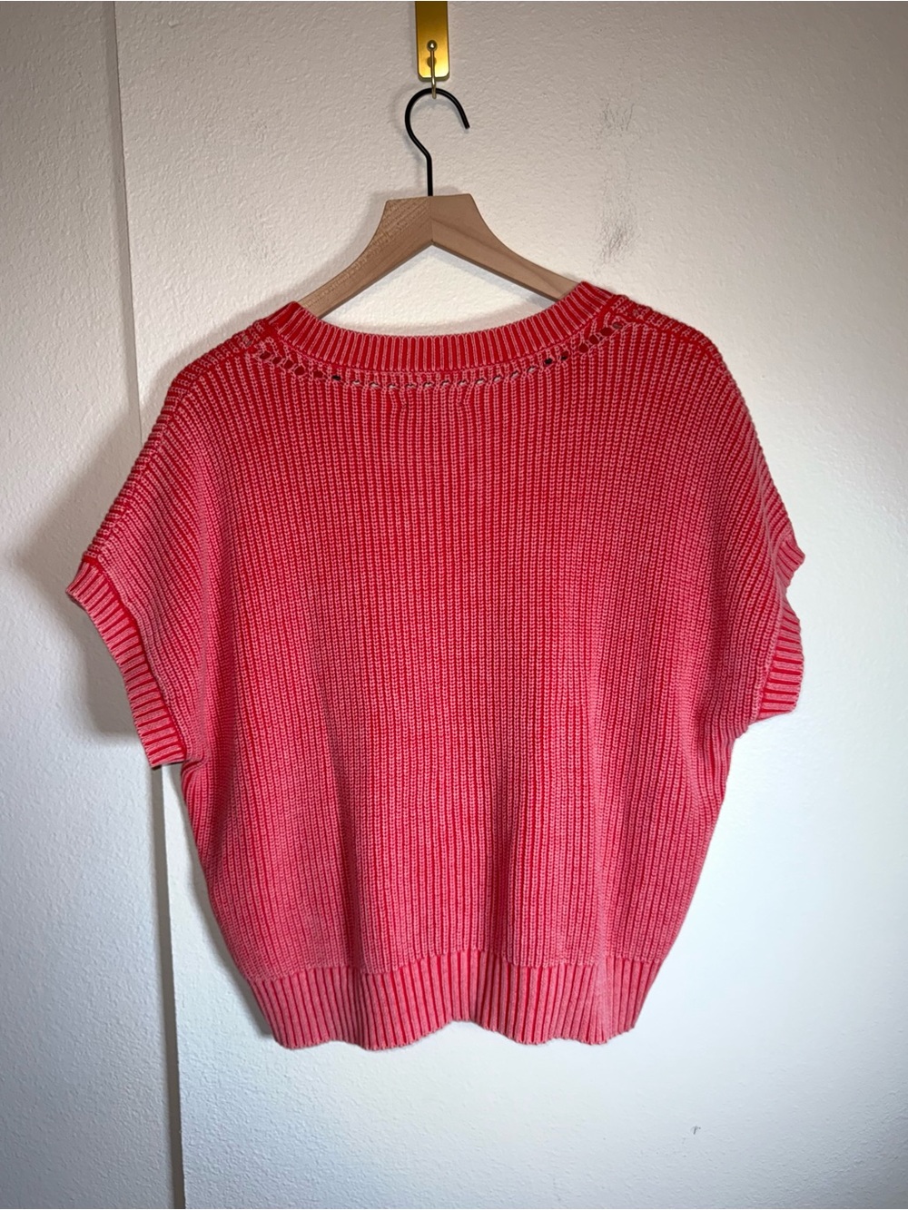 FLAG & ANTHEM chunky knit cropped cozy short sleeve sweater L - Picture 3 of 3